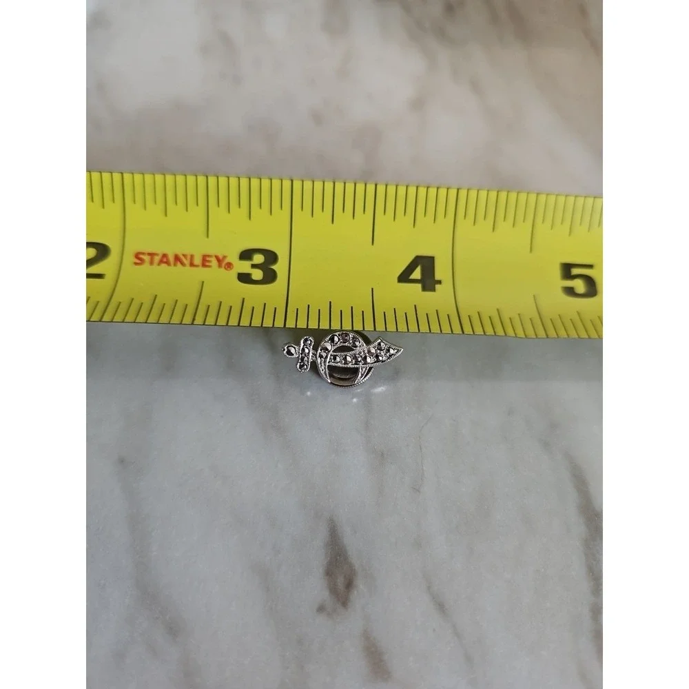 Vtg Freemason Masonic Shriner Logo Silver Tone Lapel Pin